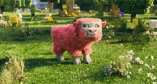 Pink Minecraft sheep