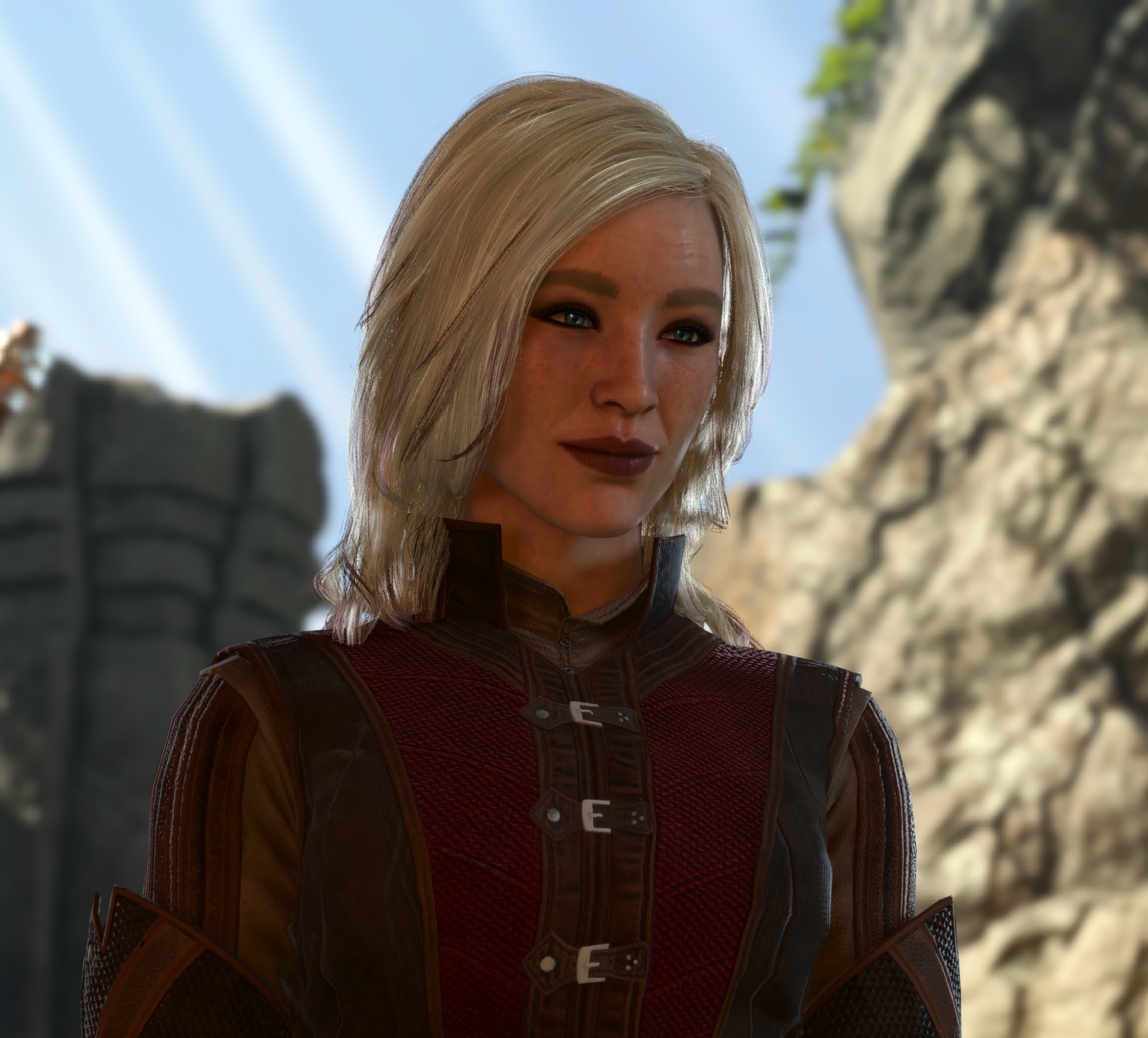 As per the author's note, here is a reference picture for Dreya. Obviously she's not dressed for the post-game here!