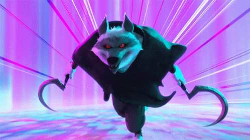 Wolf from Puss ‘n Boots charging with blades out