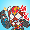 chibi art of hanto in his rider form from kamen rider gavv