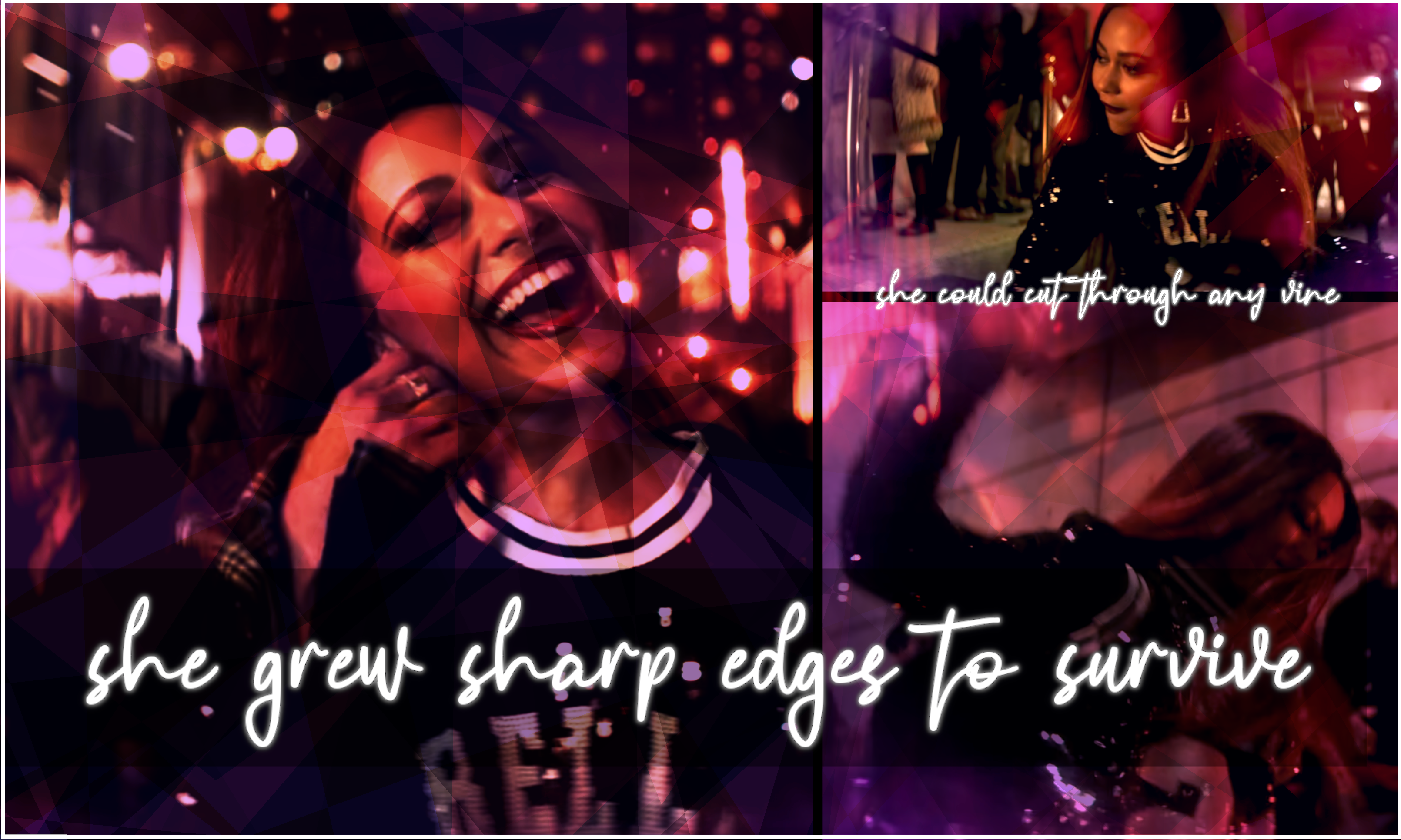 She grew sharp edges to survive. She could cut through any vine.