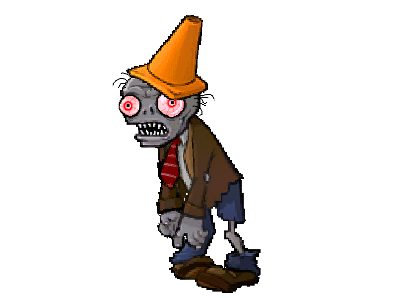 Hyde cosplaying as a zombie from Plants versus Zombies