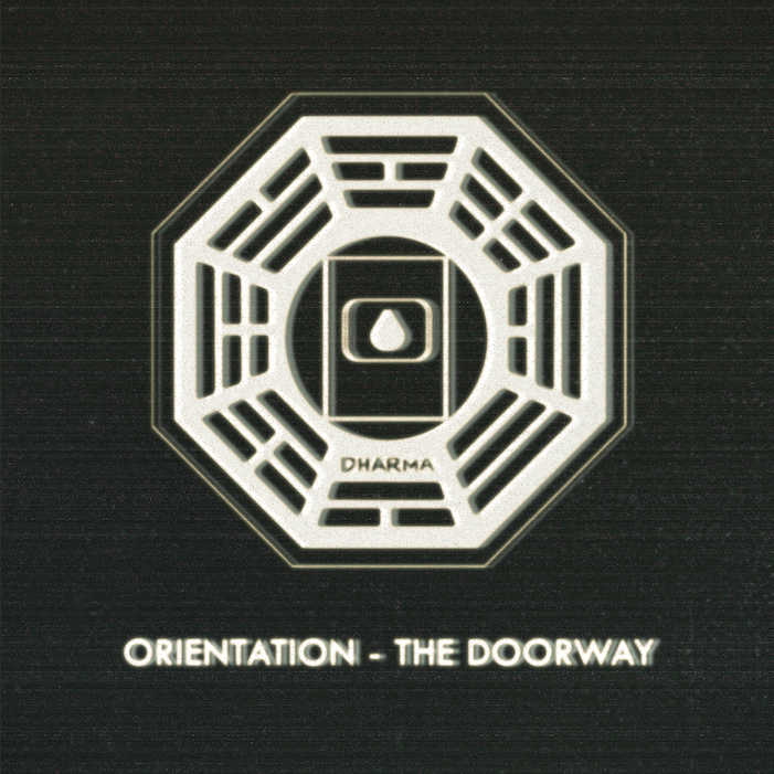 An image of The Doorway station logo on a black background. Underneath is 'ORIENTATION - THE DOORWAY'. The image resembles that of a still from a VHS tape.