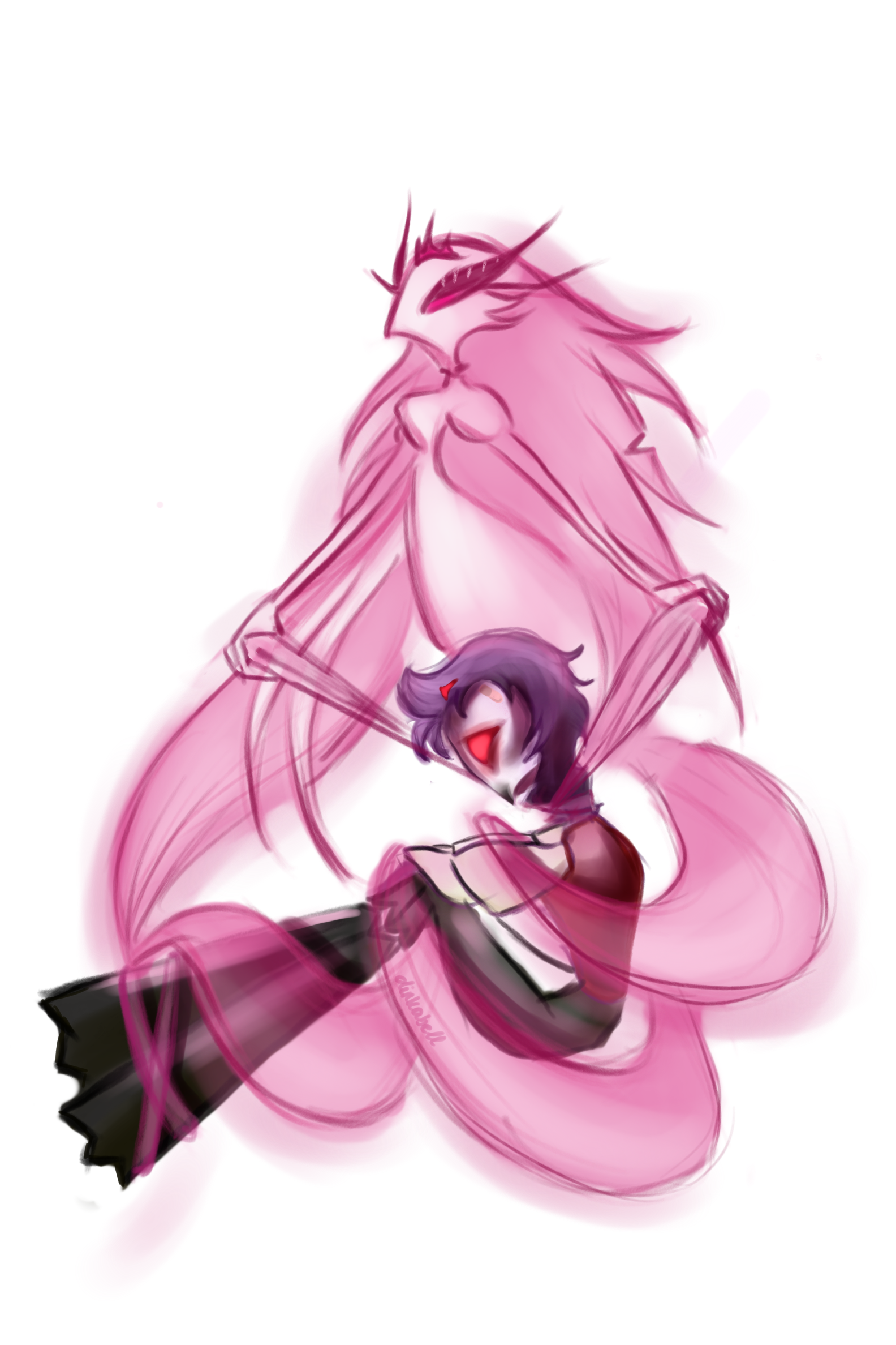 Stella as a spirit enveloping Stolas.