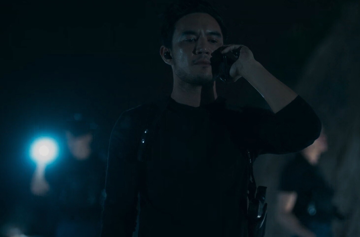 Chan on the Phone During Search