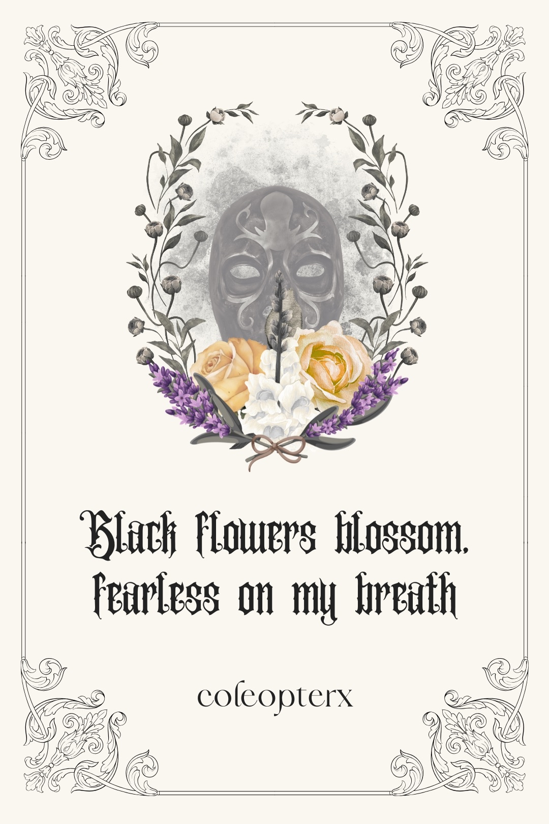 Cover art for Black flowers blossom, fearless on my breath