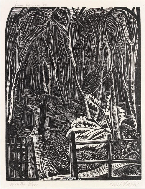 Winter Wood by Paul Nash (1922) woodcut