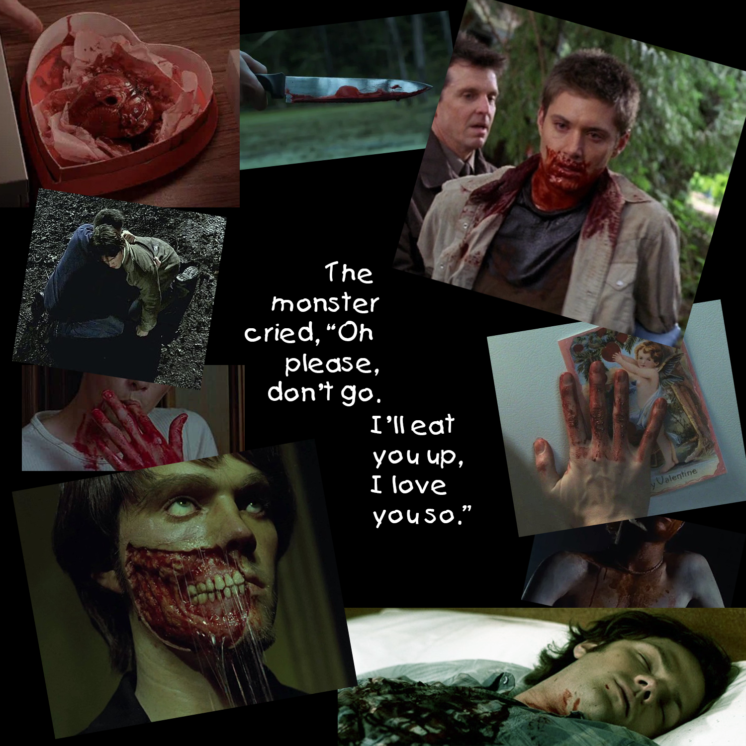 A mood board for 2026 SPN Eldritch Bloody Valentine
