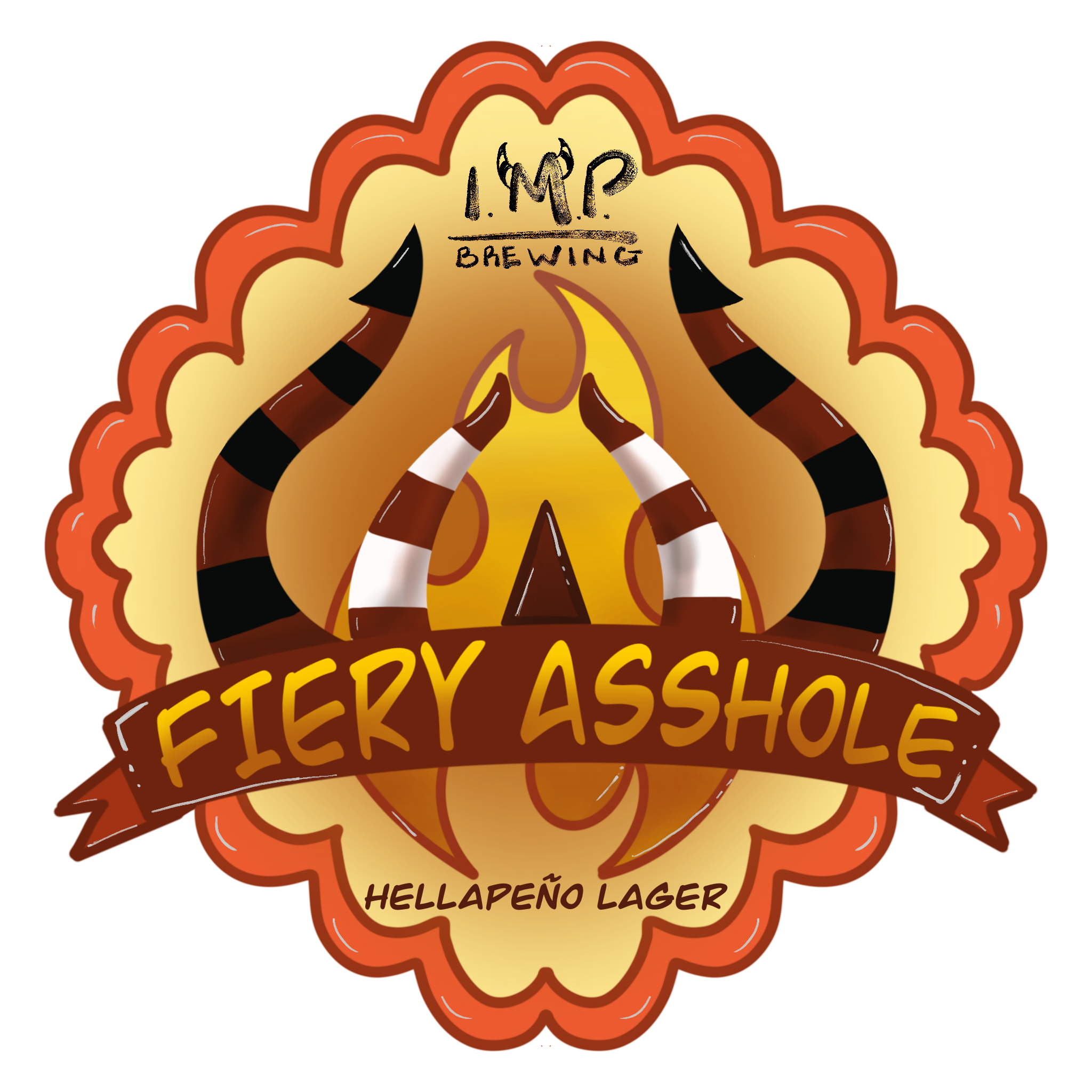 Fiery Asshole Beer Label