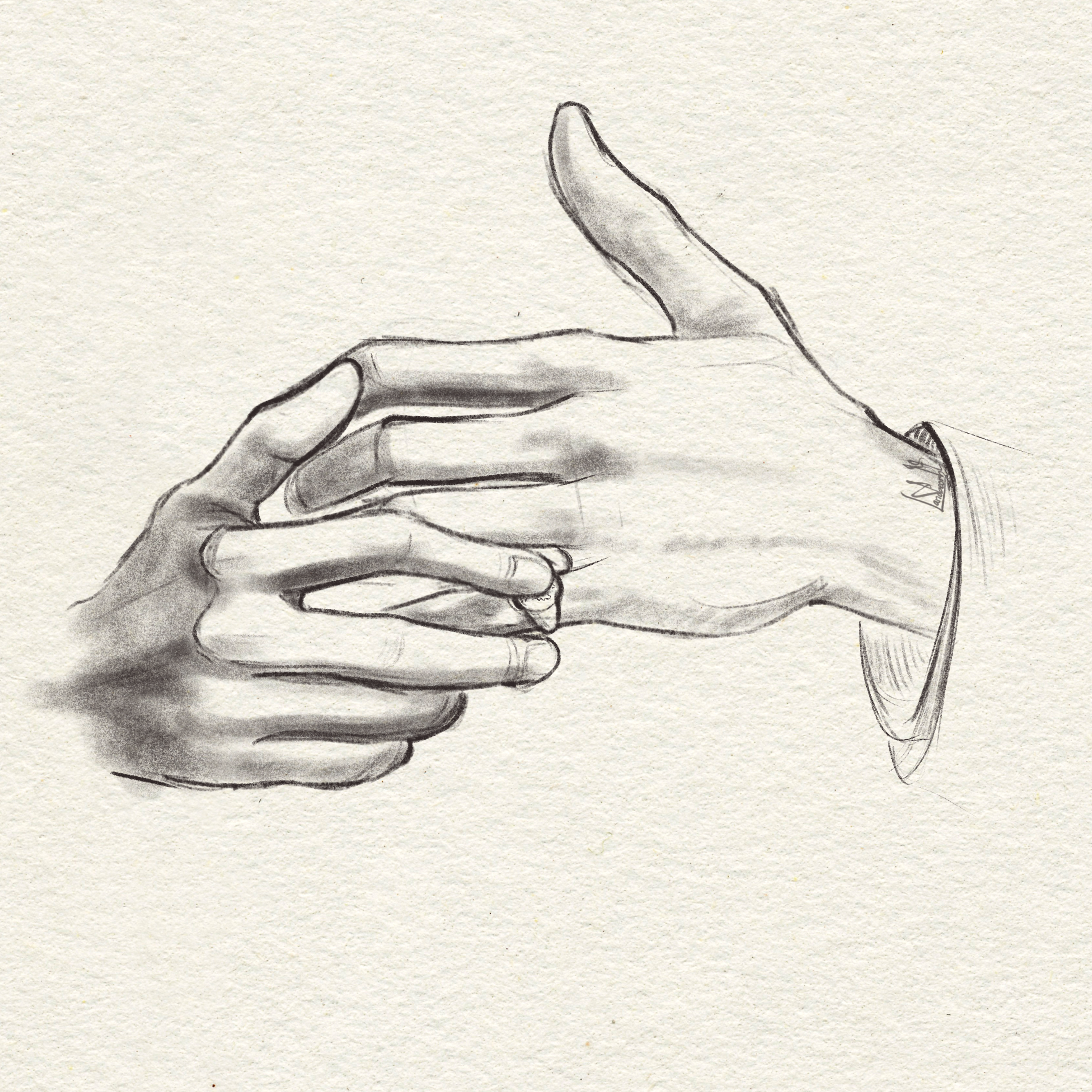 Hand bg signet