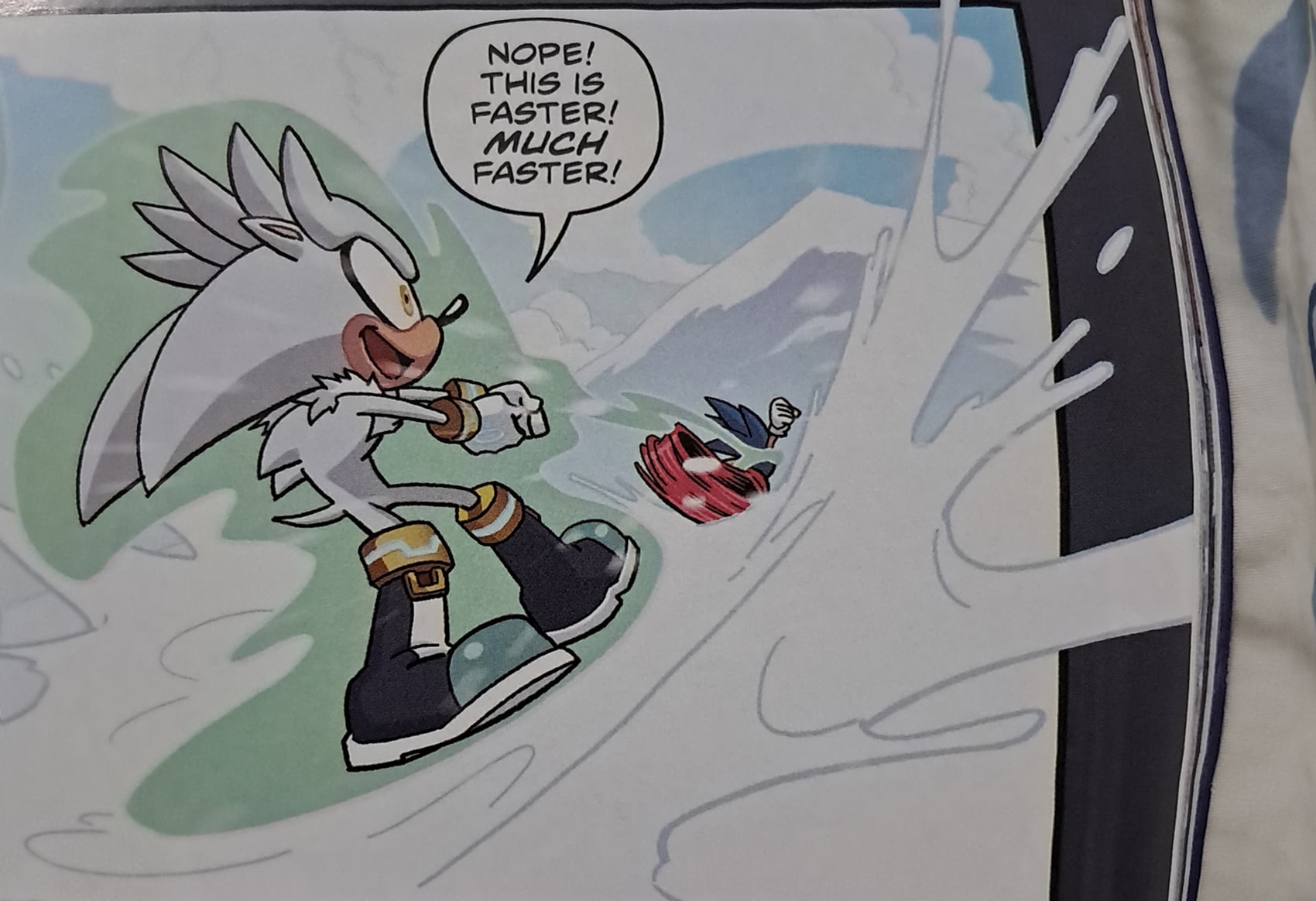 Panel showing Silver's frontal crest quills being nearly half the length they are in the game.