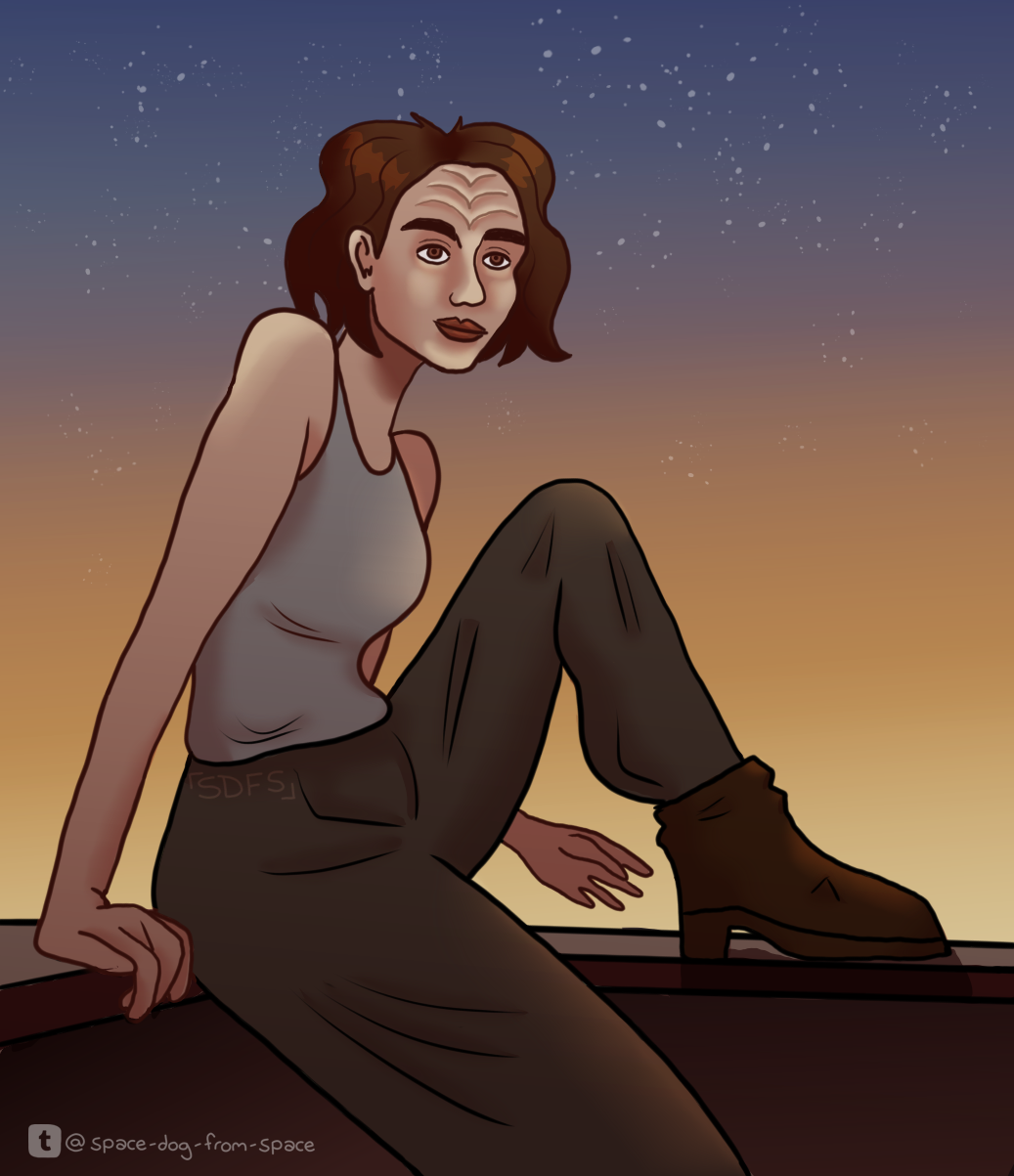 [Fanart] B'Elanna in the Sunset - spacedogfromspace2 - Star Trek, Star ...
