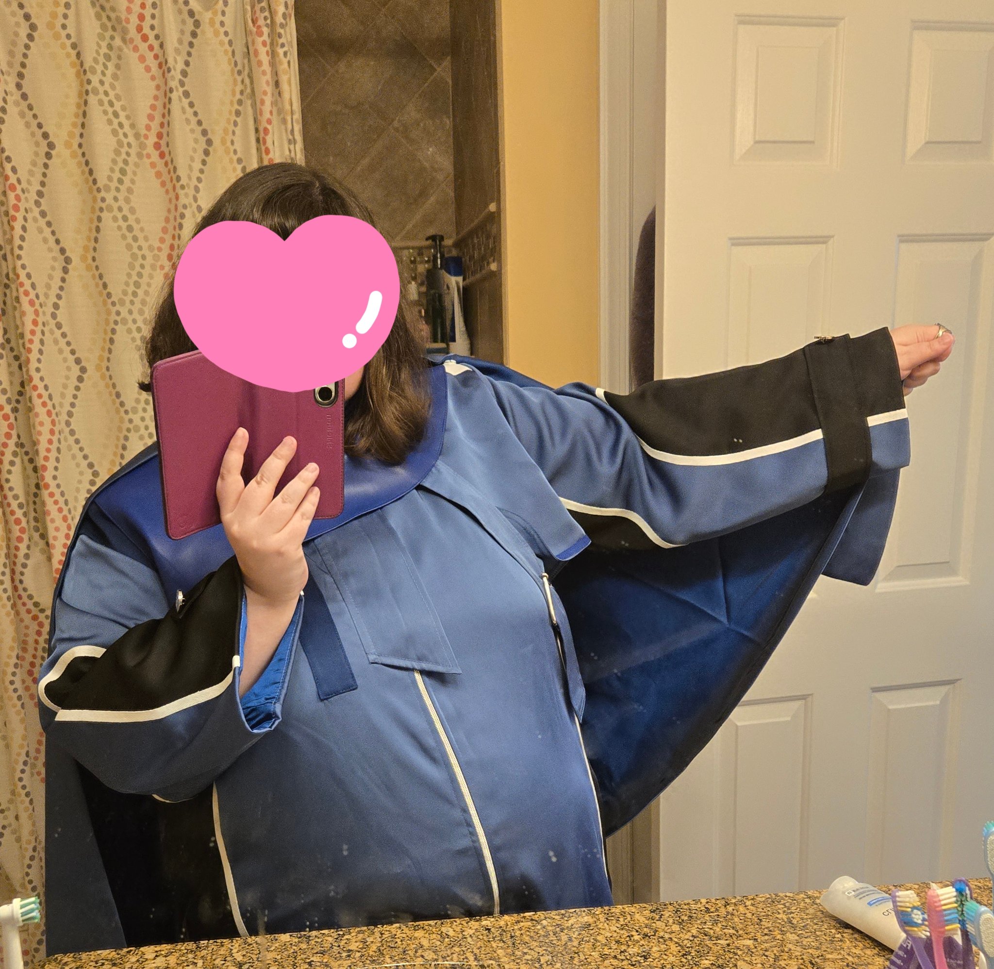 me showcasing the alchemist outfit cape.