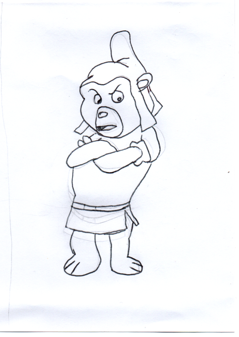Gruffi Gummi looking grumpy