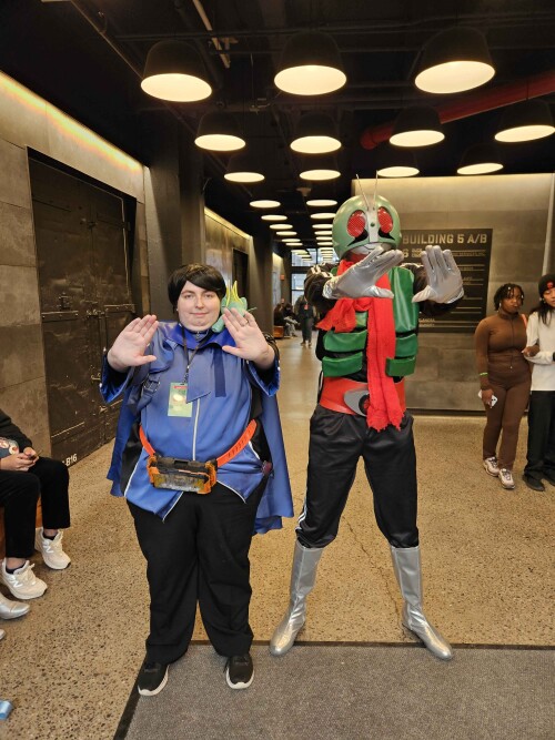 Me with a Kamen Rider Ichigo cosplay.