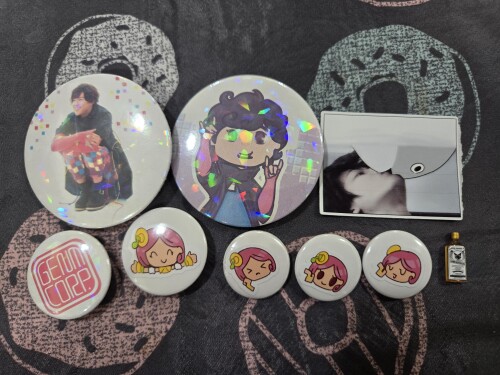 Various pins.