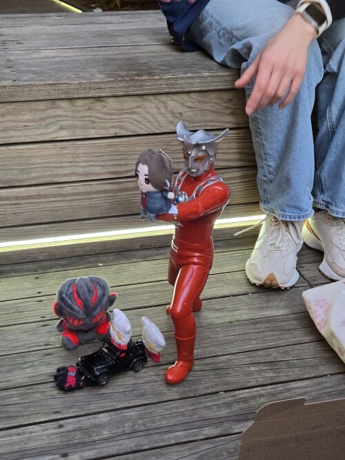 Ultraman toys and plushies.