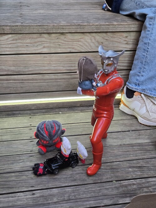 Ultraman toys and plushies.