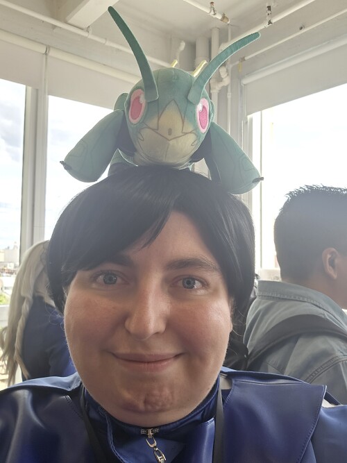 Hopper1 plush on my head.