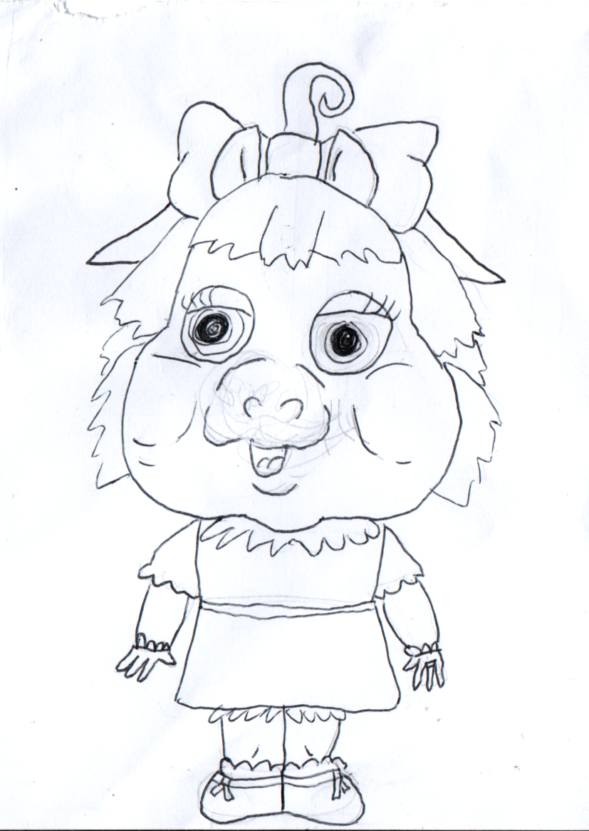 Baby Piggy from Muppet Babies