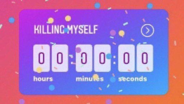 Killing Myself countdown set to 0hr 0min 0sec