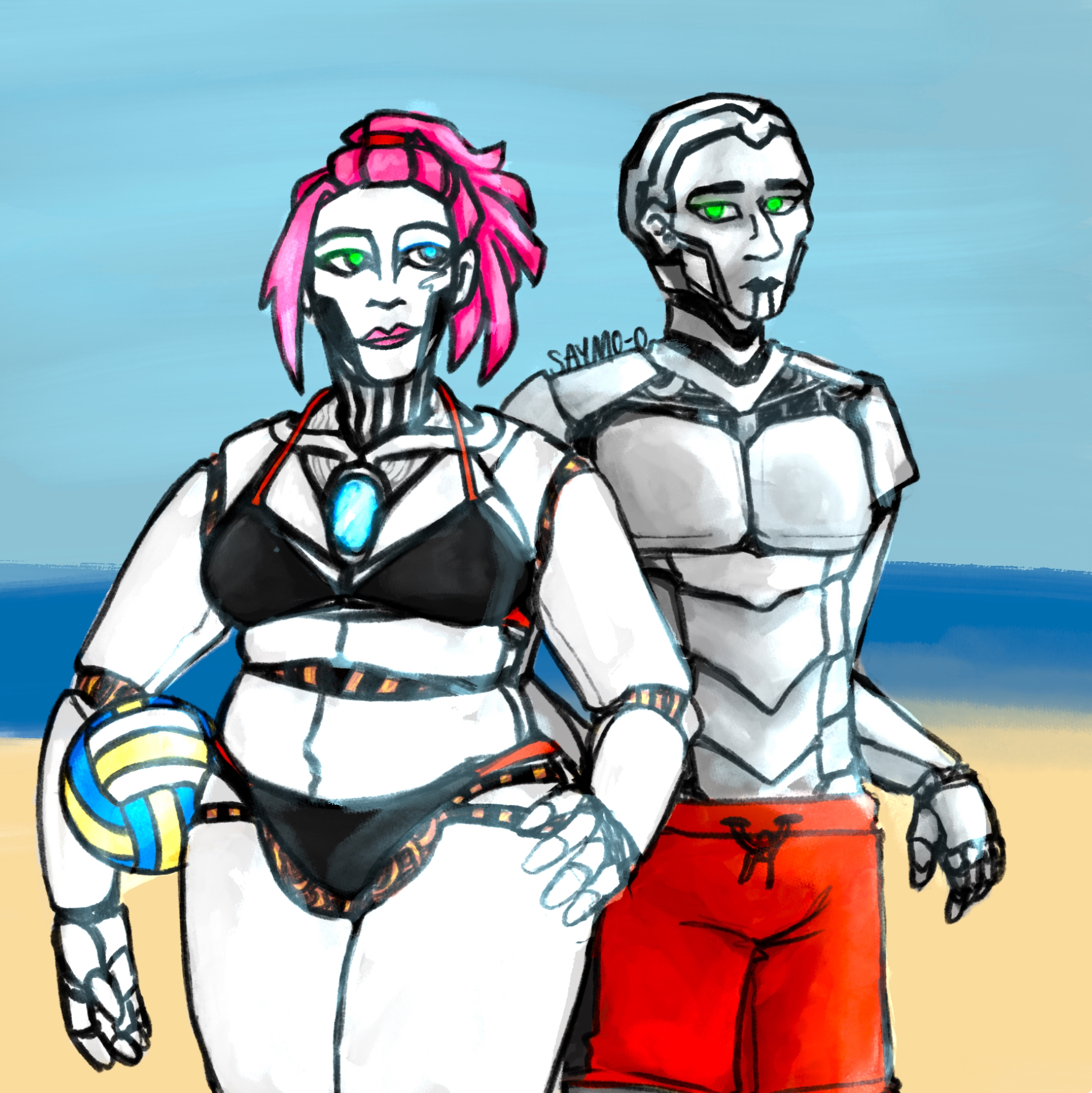 Rabbit & The Spine with a Volleyball