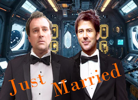 Our space wedding just married 400 px