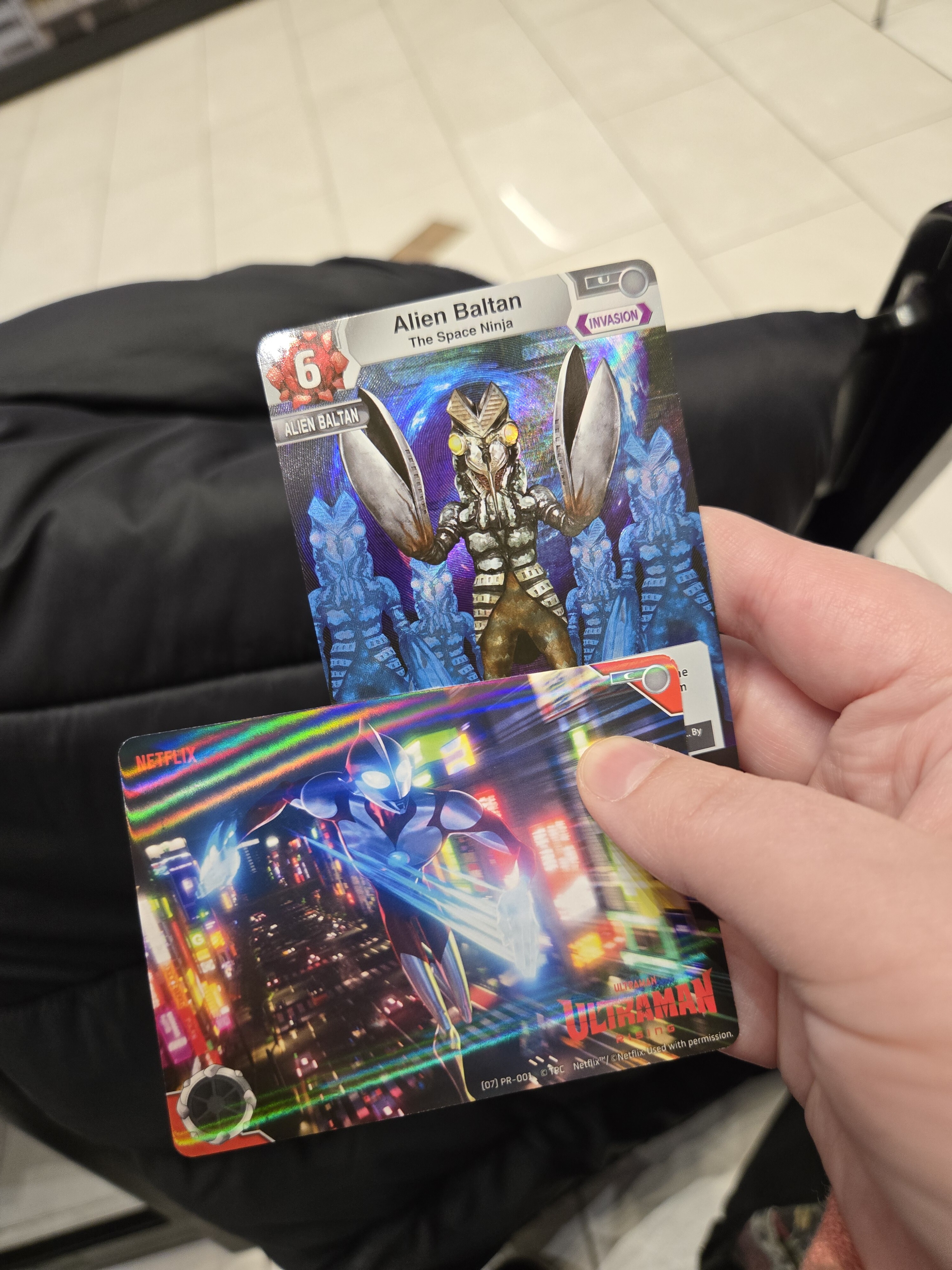 Ultraman Rising and Alien Baltan Cards