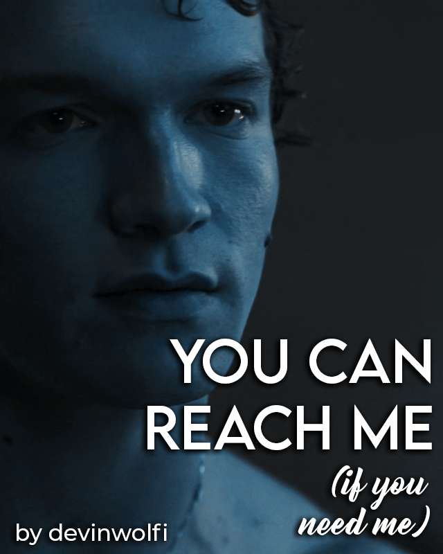 Ilya looking smug. On the bottom right corner it reads: you can reach me (if you need me) by devinwolfi. The image has a bright cyan filter.