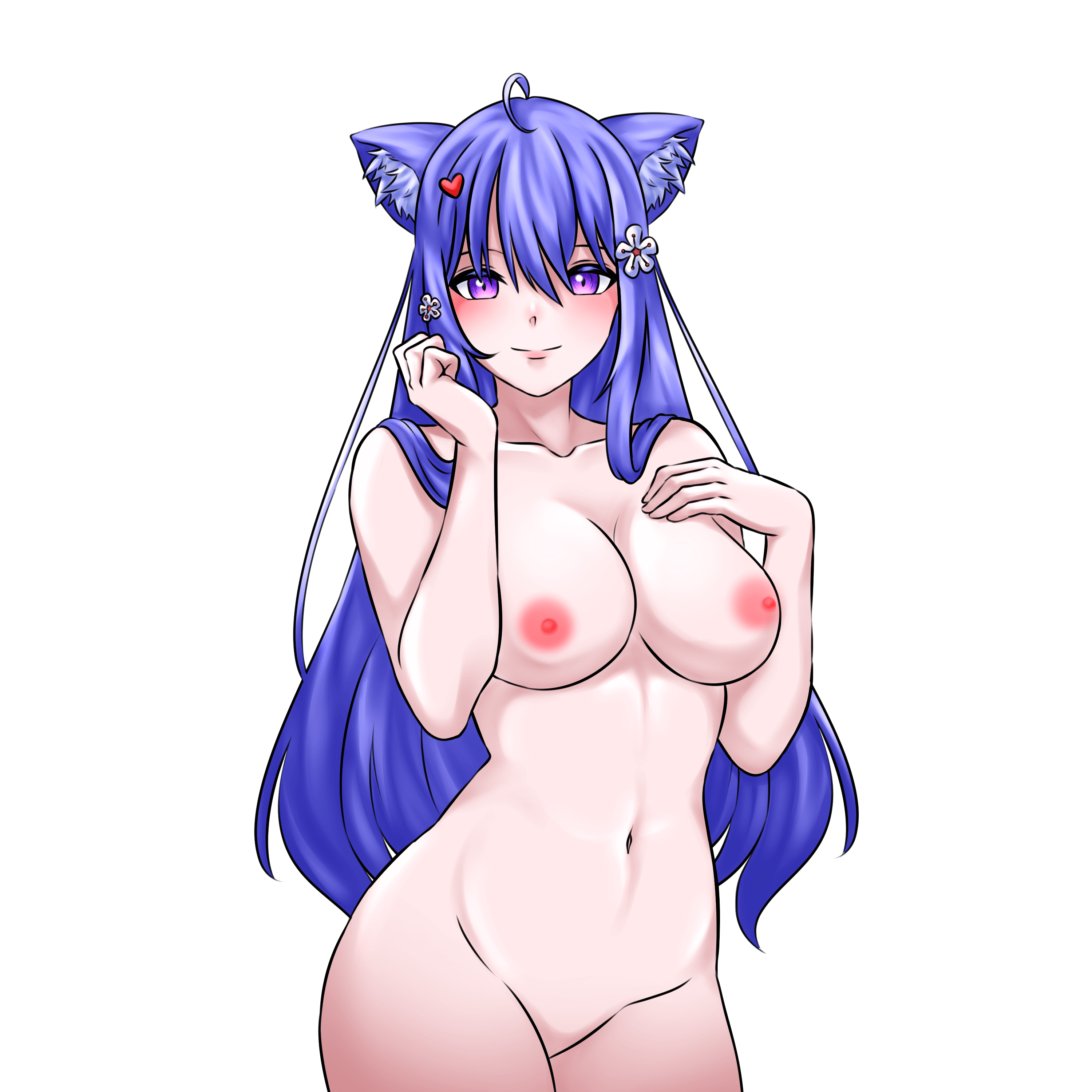 Naked Clara cat girl from Waifu. Uncensored version.
