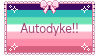 alt autosapphic flag stamp written 'autodyke!!'