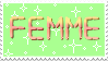 pink femme stamp